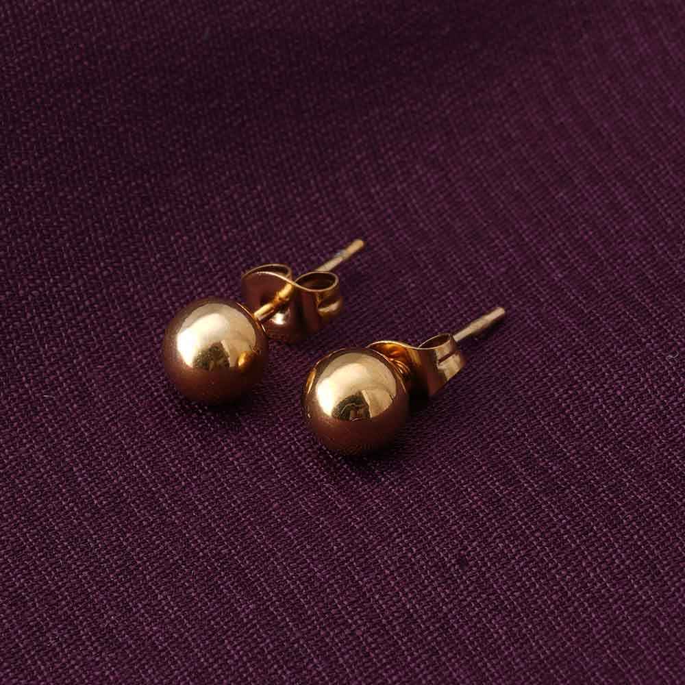 Plain Ball Stud Earrings